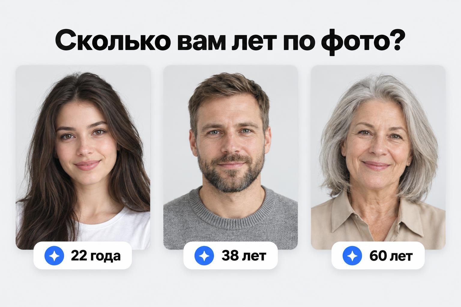 Определить возраст по фото онлайн, сколько лет человеку по фото бесплатно от Facee