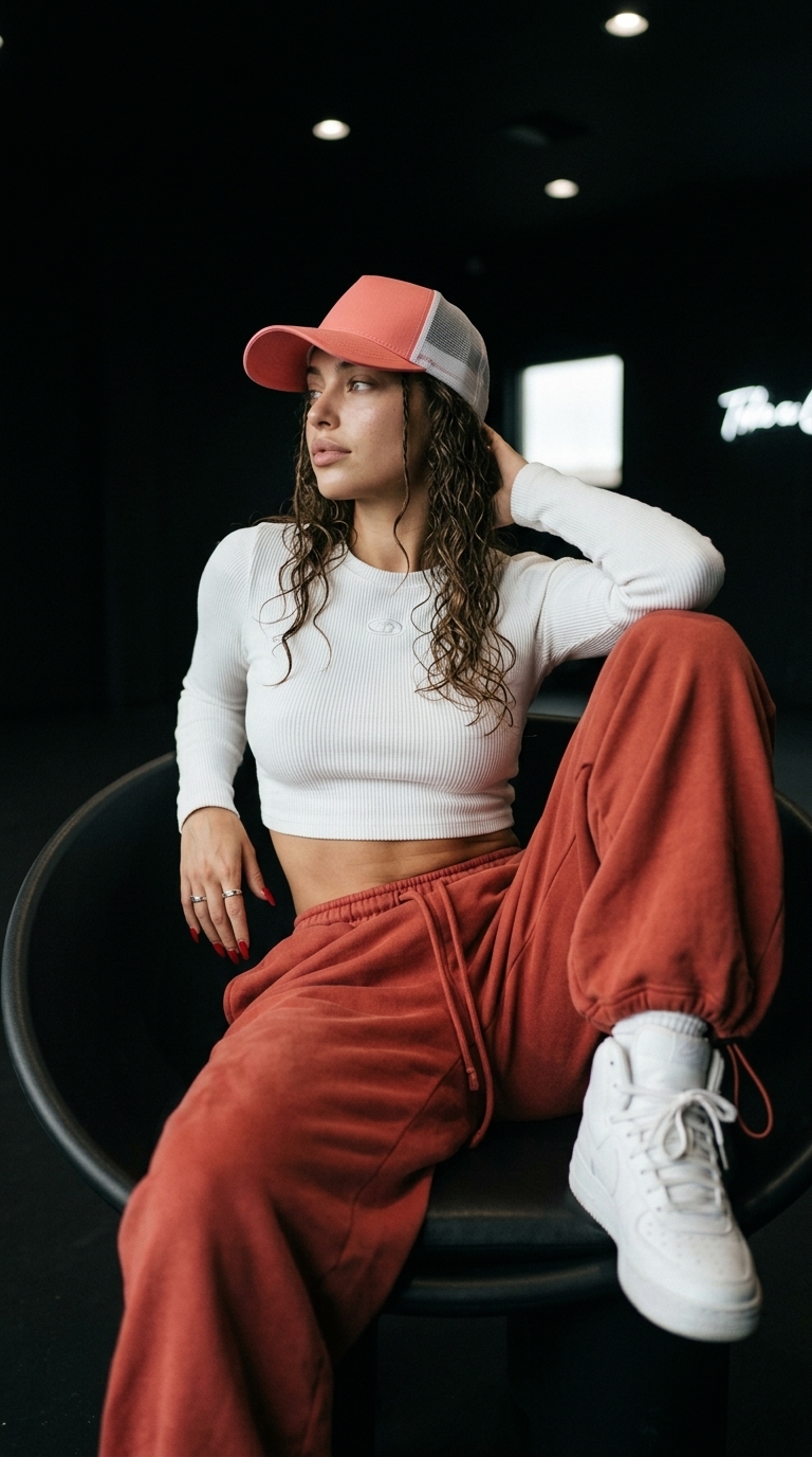 Fashion-портрет модели в темной минималистичной студии Fashion-портрет модели в темной минималистичной студии