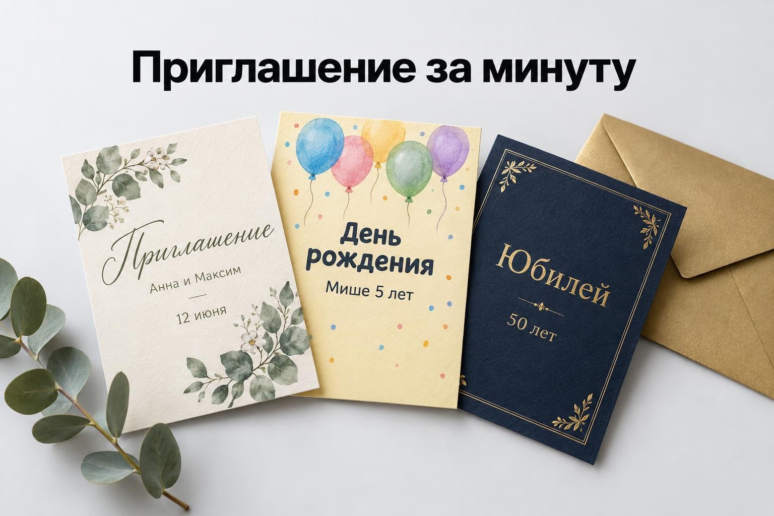 Создать приглашение онлайн бесплатно на любой праздник от Facee