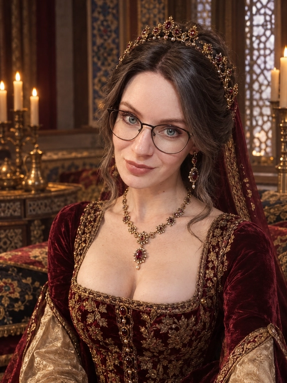 сделай меня персонажем из сериала Великолепный век

Доп. характеристики: Оставить очки на лице в чёрной тонкой оправе