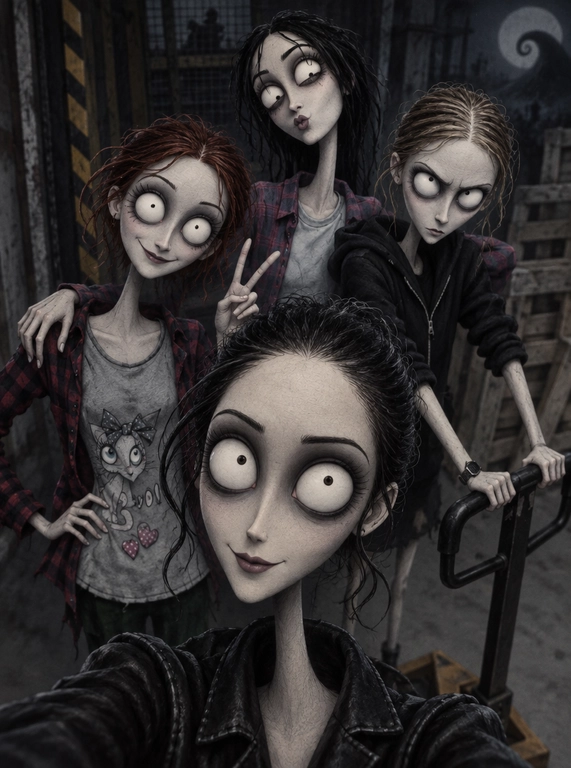 Create me into a tim burton character