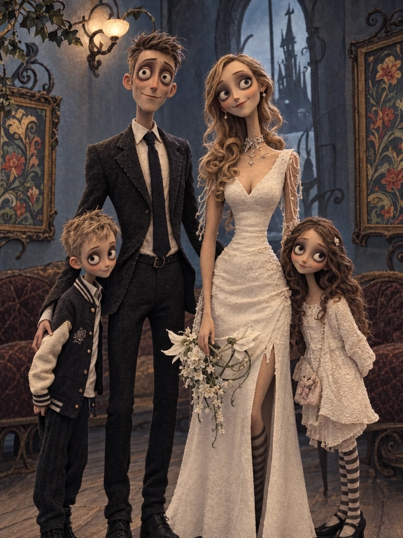 Create me into a tim burton character