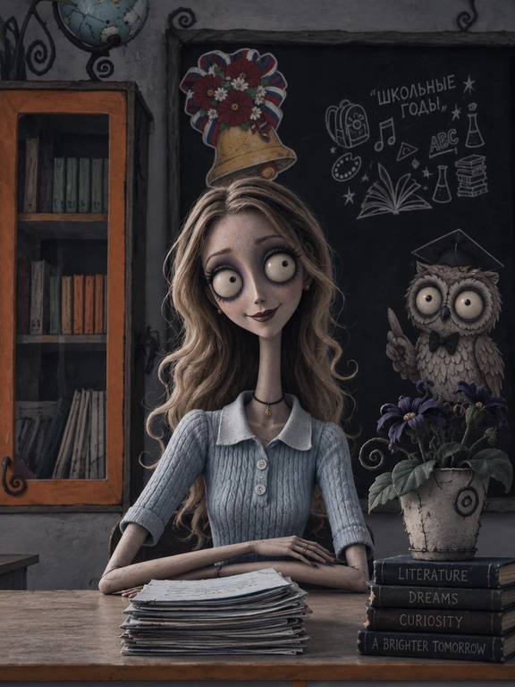 Create me into a tim burton character