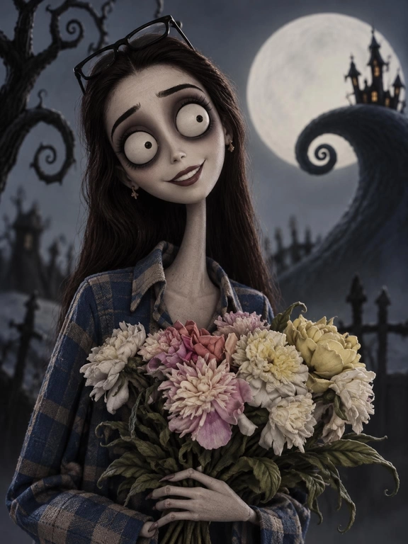 Create me into a tim burton character