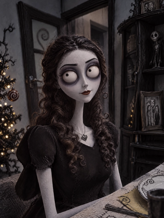 Create me into a tim burton character