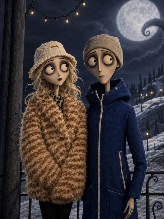 Create me into a tim burton character