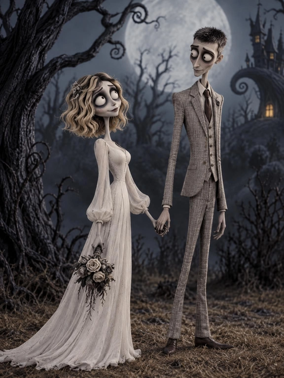 Create me into a tim burton character