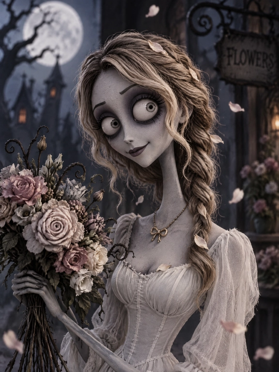Create me into a tim burton character