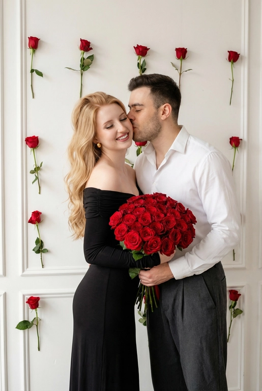 Кадр из фотосессии Миллион алых роз