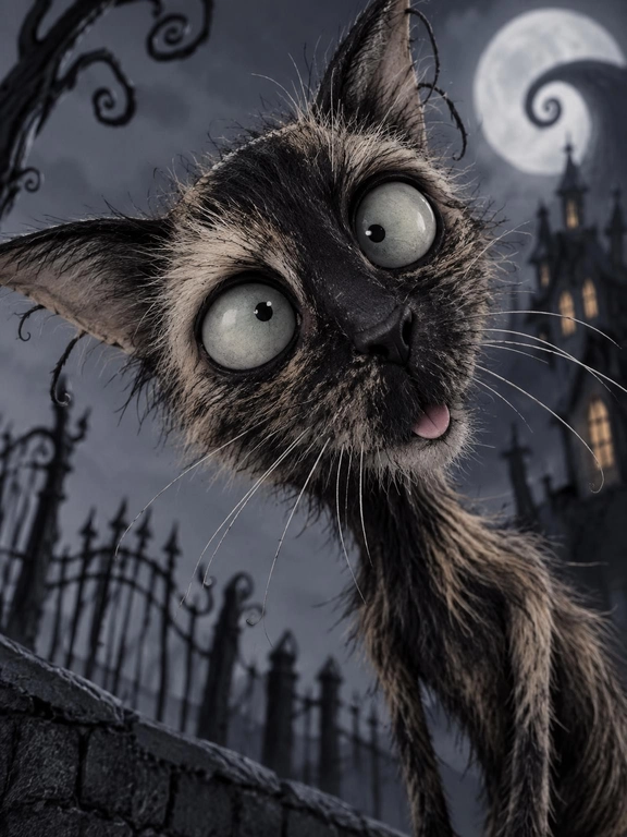 Create me into a tim burton character