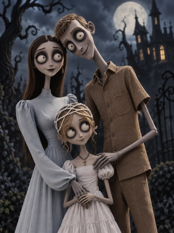 Create me into a tim burton character