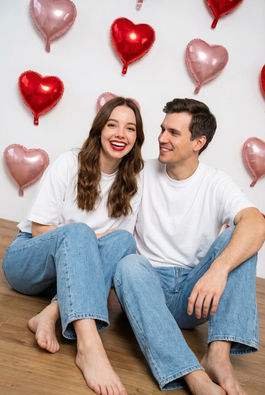 Кадр из фотосессии Love story в студии