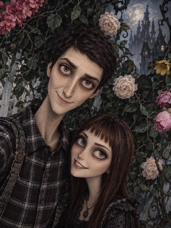 Create me into a tim burton character