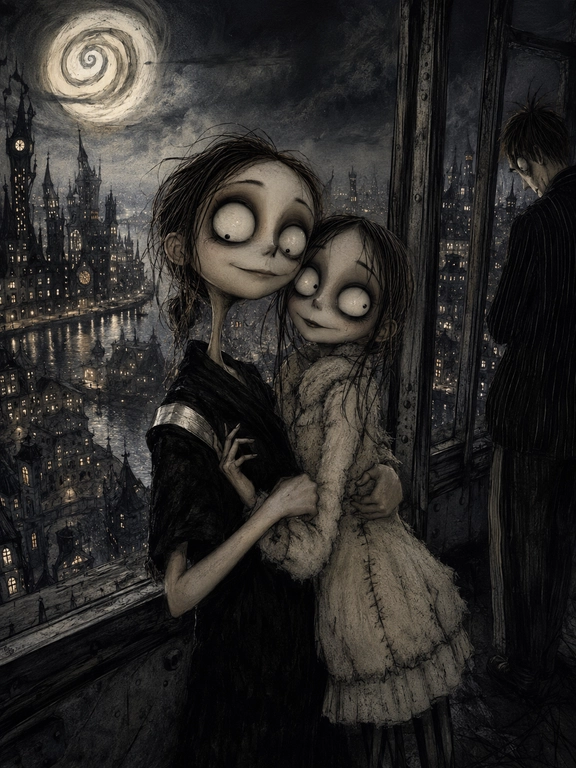 Create me into a tim burton character
