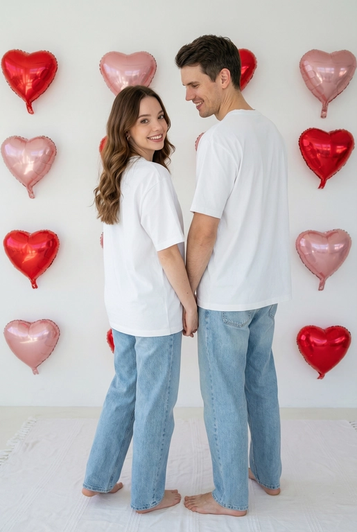 Кадр из фотосессии Love story в студии