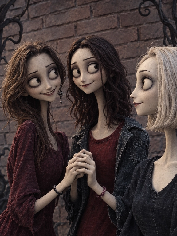 Create me into a tim burton character
