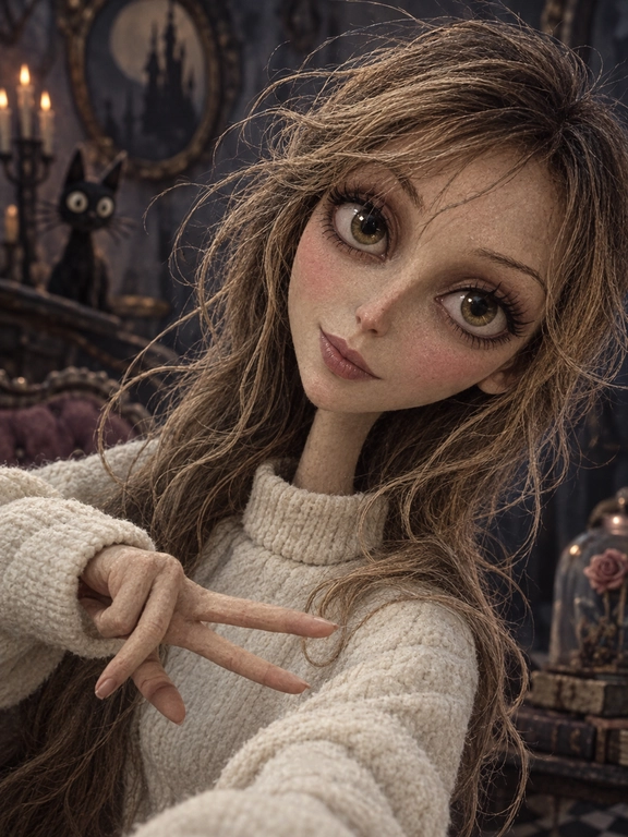 Create me into a tim burton character
