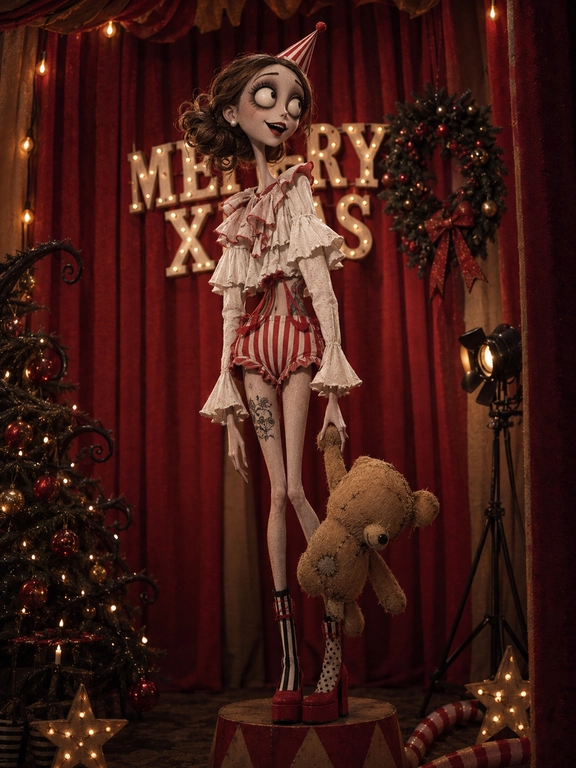 Create me into a tim burton character