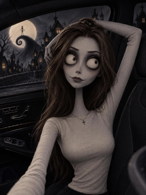 Create me into a tim burton character