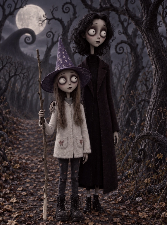 Create me into a tim burton character